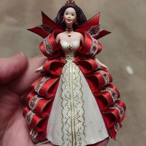 Three Vintage Barbie Christmas Ornaments